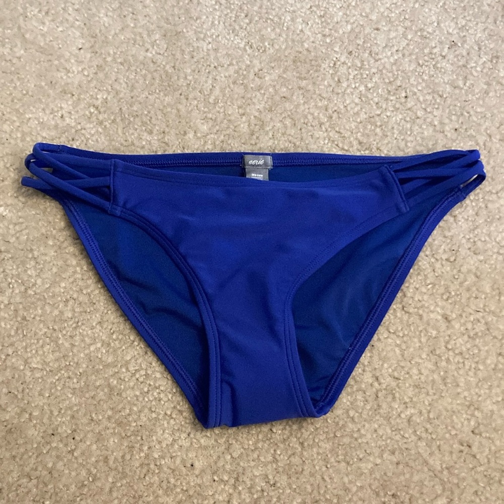 Aerie strappy blue bikini bottom NWT